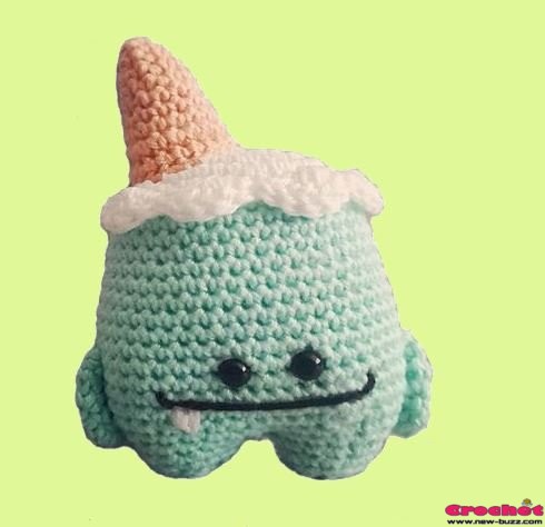 Crochet Amigurumi Ice Cream Monster
