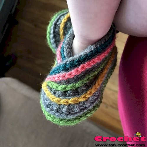 Crochet Pattern Baby Kimono Slippers Photo Tutorial - English Only - Instructions for Baby Booties