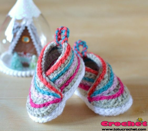 Crochet Pattern Baby Kimono Slippers Photo Tutorial - English Only - Instructions for Baby Booties